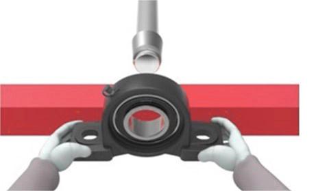 緊定套鎖緊帶座軸承的安裝