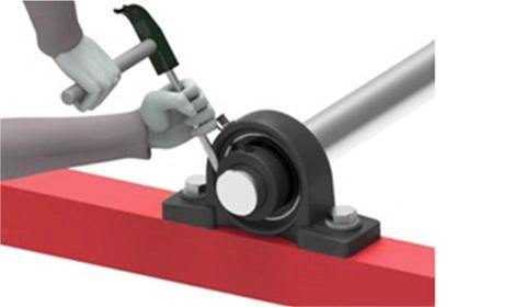 偏心套鎖緊帶座軸承的安裝